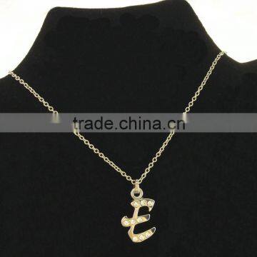 Newly Letter E charms, personalized letters charms Necklace wholesale