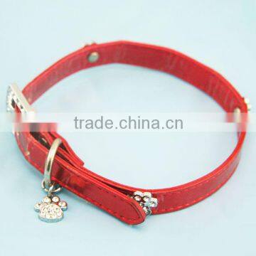 2014 HOT! Small dog guide collar with crystal dog palm