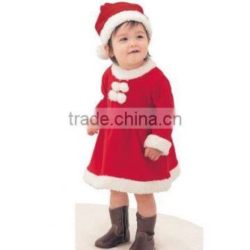 Hot sale high quality christmas baby santa suit