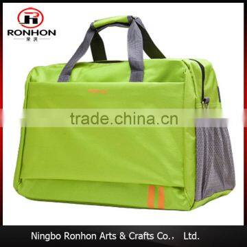 fresh green nylon tote hand bag, travel bag