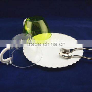Plastic Disposable coffee cup with handle