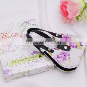 Purple Flower Pattern Purse Manicure Set Wedding Gift