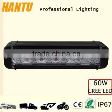 one row 10w led light bar 60w 11'' 3D rejection headlight/stright led light bar