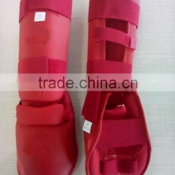 high quality pu leather karate shin and instep guards