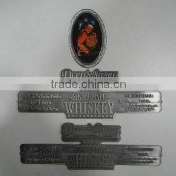 wine bottle metal label