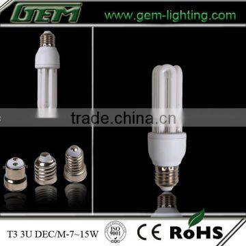 china cfl manufacturer gem energy lamp 3u lamp 110v 15w