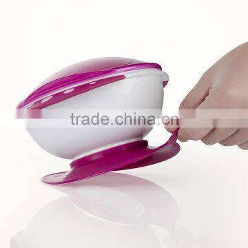 2016 Bpa Free Sunctioned Bowl Baby Plastic pp Feeding Bowl Set Free Sample