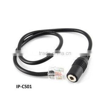 1ft 3.5mm Jack to RJ9/RJ10 iPhone Headset to Office Phone Adapter Cable