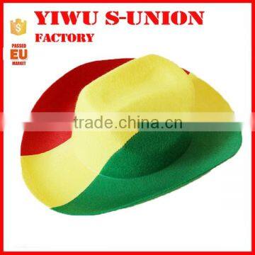 Wholesale bolivian flag fans plain felt cowboy hats