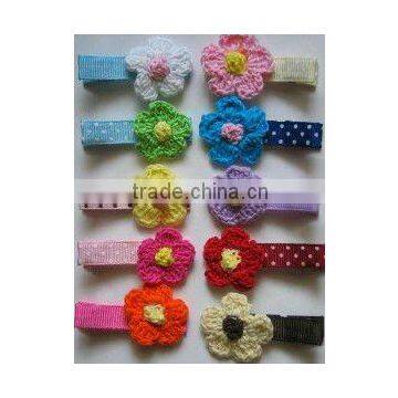Single Prong Grosgrain Ribbon Full Lined Alligator Hair Clip (FCK-101070050)