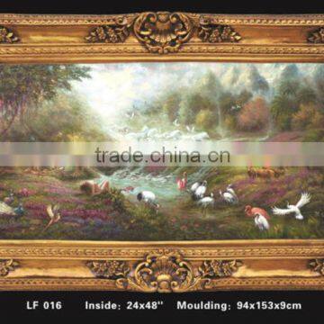 hot sale new style 24x36" wall resin moulding antique gold oil painting frame painting frame