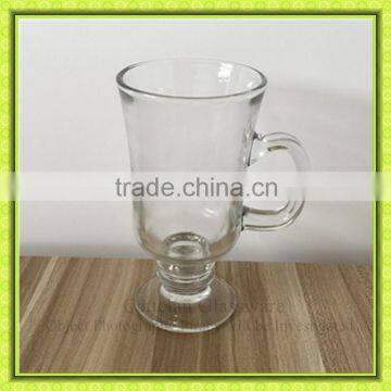 glass ice cream cup,285ml glass sundae dessert milkshake cup with stem