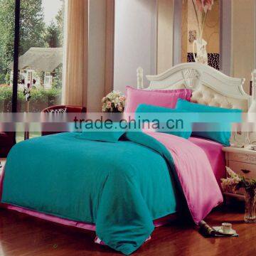 Hot sale 100% microfiber polyester soft and comfortable bedding sets plain dyed