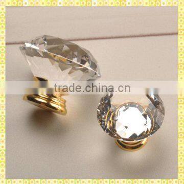 Whoelsale Cheap Diamond Crystal Glass Door Knobs For Cabinet Drawer Furniture