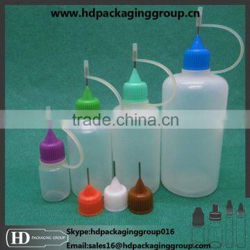 e liquid dropper e liquid dropper bottle 20ml PE with stainless needle tip cap from bottle manufacture