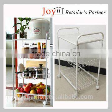 Rolling Metal Kitchen Warehouse Storage Cart with Wheels