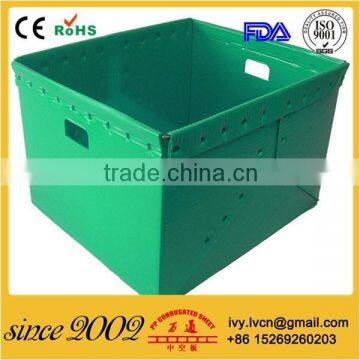 Folding pp corrugated plastic box recycled & durable