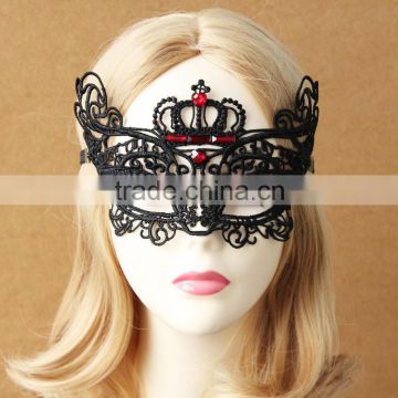 MYLOVE sexy black lace mask with crown women party wear MLMJ19