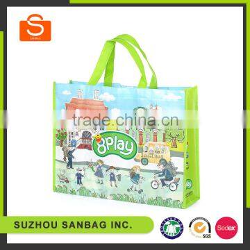 pictures prining non woven shopping bag with lamination