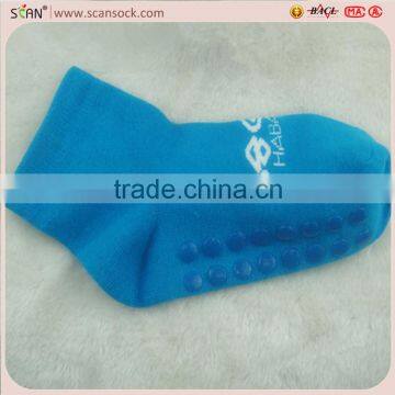 custom scan tube cute bady socks blue color cotten with logo