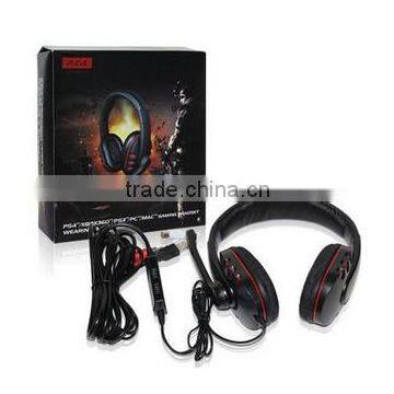 Luxury 180 Degree Rotation Wired Stereo Gaming Headset with Microphone 5 in 1 for ps3/ps4/xbox 360/pc/mac