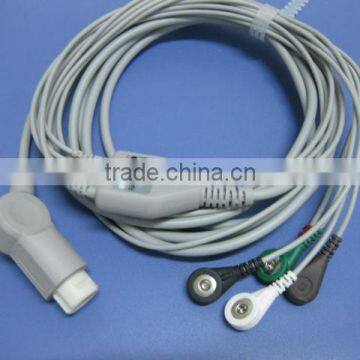 HP12P Snap End 5 Leads ECG Cable