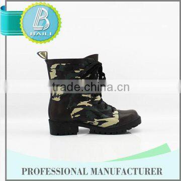China new style woman camouflage rubber wellies , rubber gumboots , rubber rain boot
