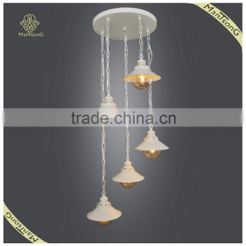 Interior Decorative Iron Material and E27 Light Source Pendant Lamp Glass Hanging Lamp