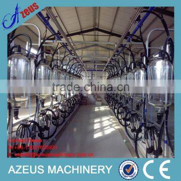 Glass bottle measurement mid-set type milk parlor for cow