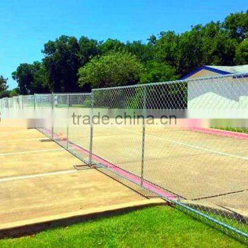 Portable construction chain link fence panel for sale / galvanized chain link temporary fence / woven mesh fence Alibaba golden