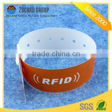 Waterproof Logo printed Paper RFID Wristband