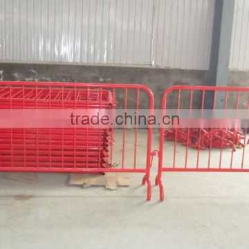 Galvanized or Powder coated crowd control barrier/ temporary fence barrier/steel pipe barrier