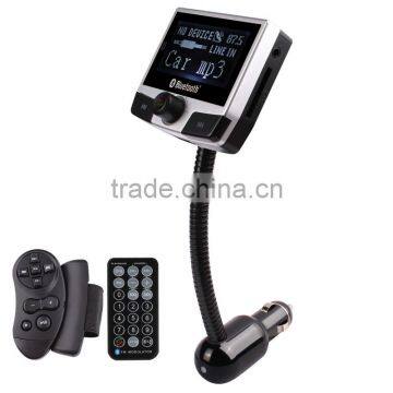 Car Kit MP3 Player Wireless Bluetooth FM Transmitter Modulator 2.4 LCD Caller ID Display