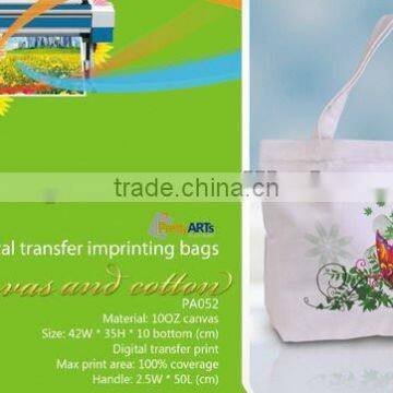 Digital transfer print canvas shopping bag