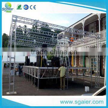 Sgaier Outdoor peak roof waterproof canopy truss with 1.22*2.44m stage