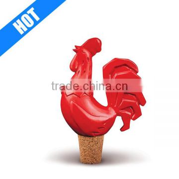 red color hand painted resin wine stopper for sale