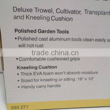 4-Pc Garden Tool Set Trowel/Cultivator/Transplanter/Kneeling Cushion photo-3