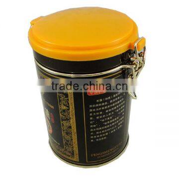 round coffe tin box