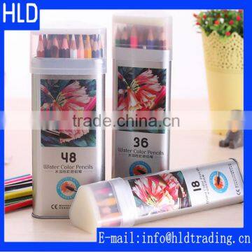 Factory Wholesale High Quality Tin Box Wood Watercolor Pencil Set