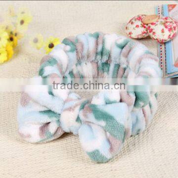 N183 New Products Headband Cute Bowknot Headband in Coral Velvet photo-3
