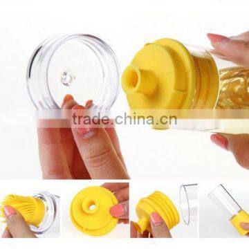 CY129 Olive Oil Vinegar Dispenser Bottle Basting Brush Pour Baste Store Space Saver Salad Dressing Cruet Food Storage Container photo-3