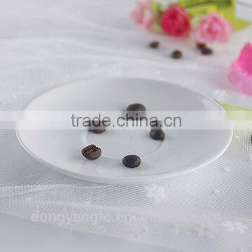 Custom Logo White Porcelain Tea Cup and Saucer Wholesale