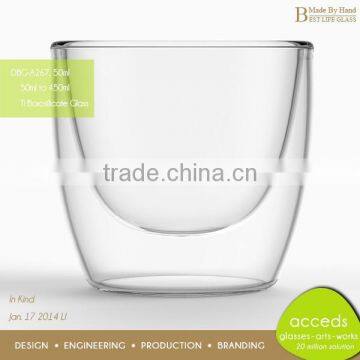 Odd-Shaped Custom Unbreakable Double Wall Big Glass Cup photo-5