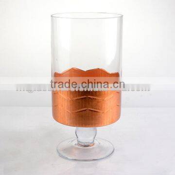 Hot Sailing Cooper Glass Hurricane and Pillar Candle Holder photo-3