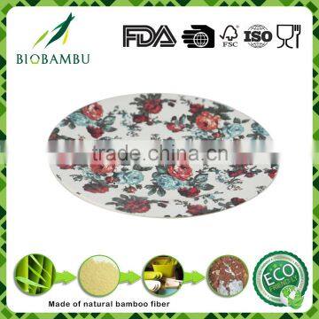 Hot selling Popular Corn starch Bamboo Fiber Serving Dishes Plates