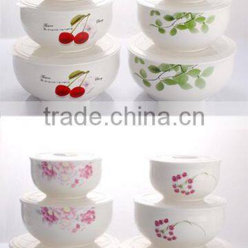 New 3pcs high quality white colorful porcelain pasta bowl sets