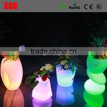 High quality lighting tall decorative colored led light flower pot GD101