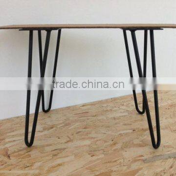 Metal Furniture Parts Solid Steel 16 Inch Twin Hairpin Leg Bench Bases photo-2