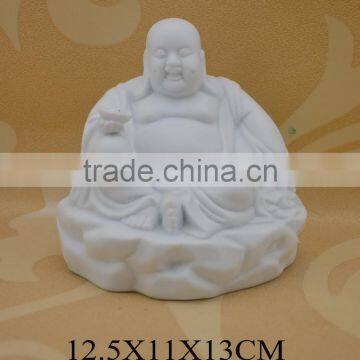 White Porcelain Buddha Statue Fragrance Oil Burner With Tealight Candle photo-3