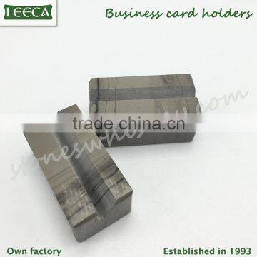 Rectangle shape natural marble rock stone name card holder